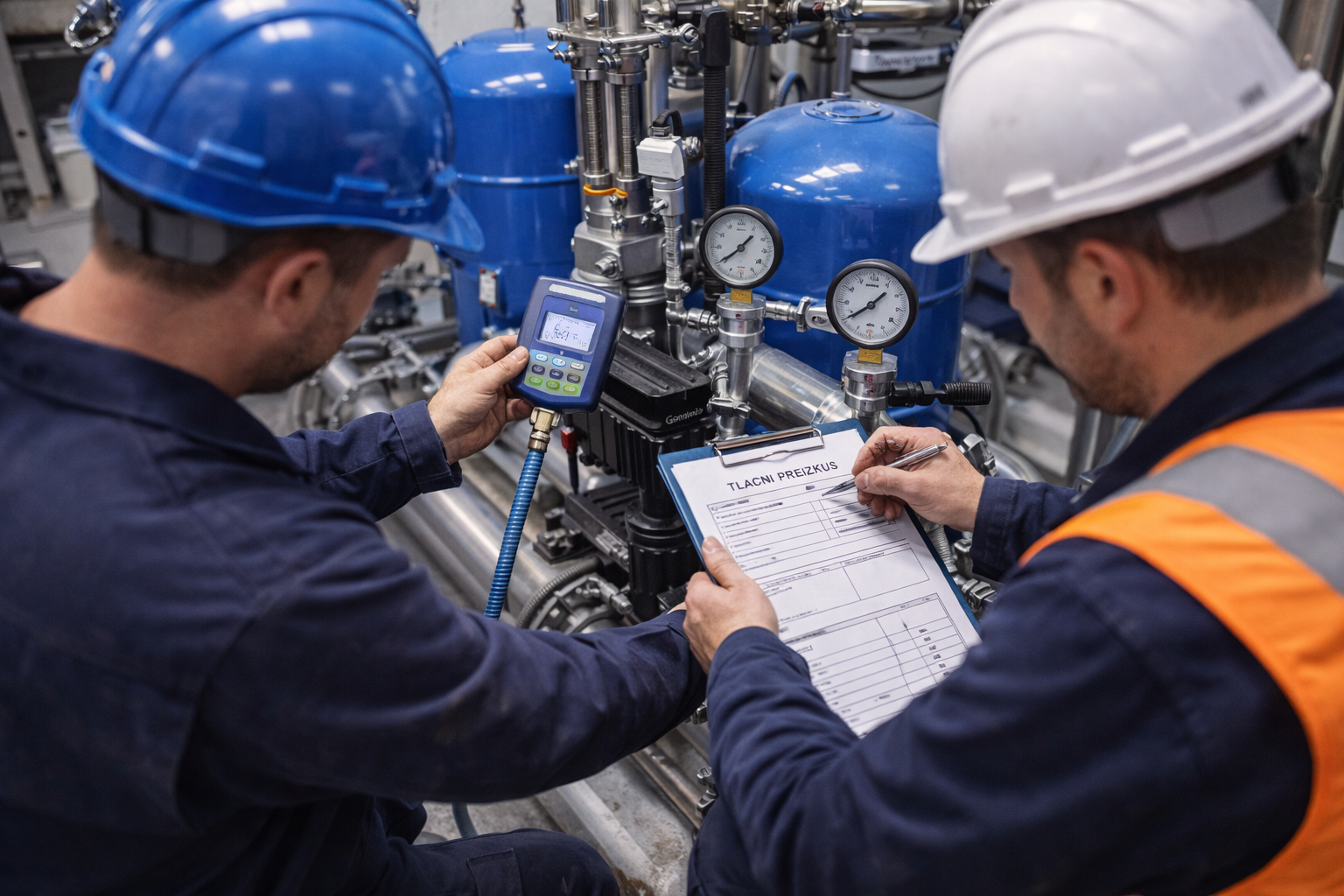 Strokovni pregled in tlačni preizkus